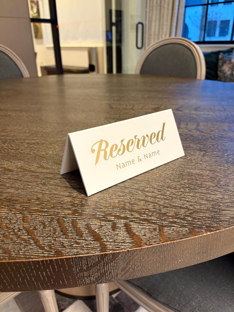 Personalized Double-sided Reserved Sign With Names – Custom Wedding ...