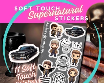 Chibi Supernatural TV Serie Sticker Bogen