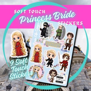Chibi Princess Bride Sticker Blatt - Soft Touch, Floral Delight!