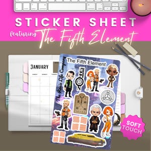 Feuille d'autocollants doux au toucher The Fifth Element