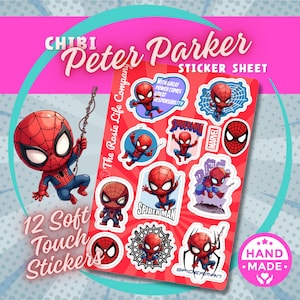 Chibi Peter Parker the Web-Slinging Hero Sticker Sheet