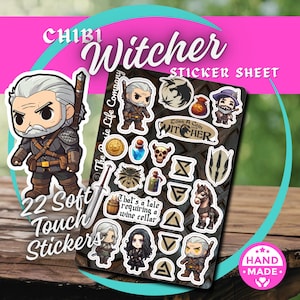 Chibi Witcher Sticker Bogen