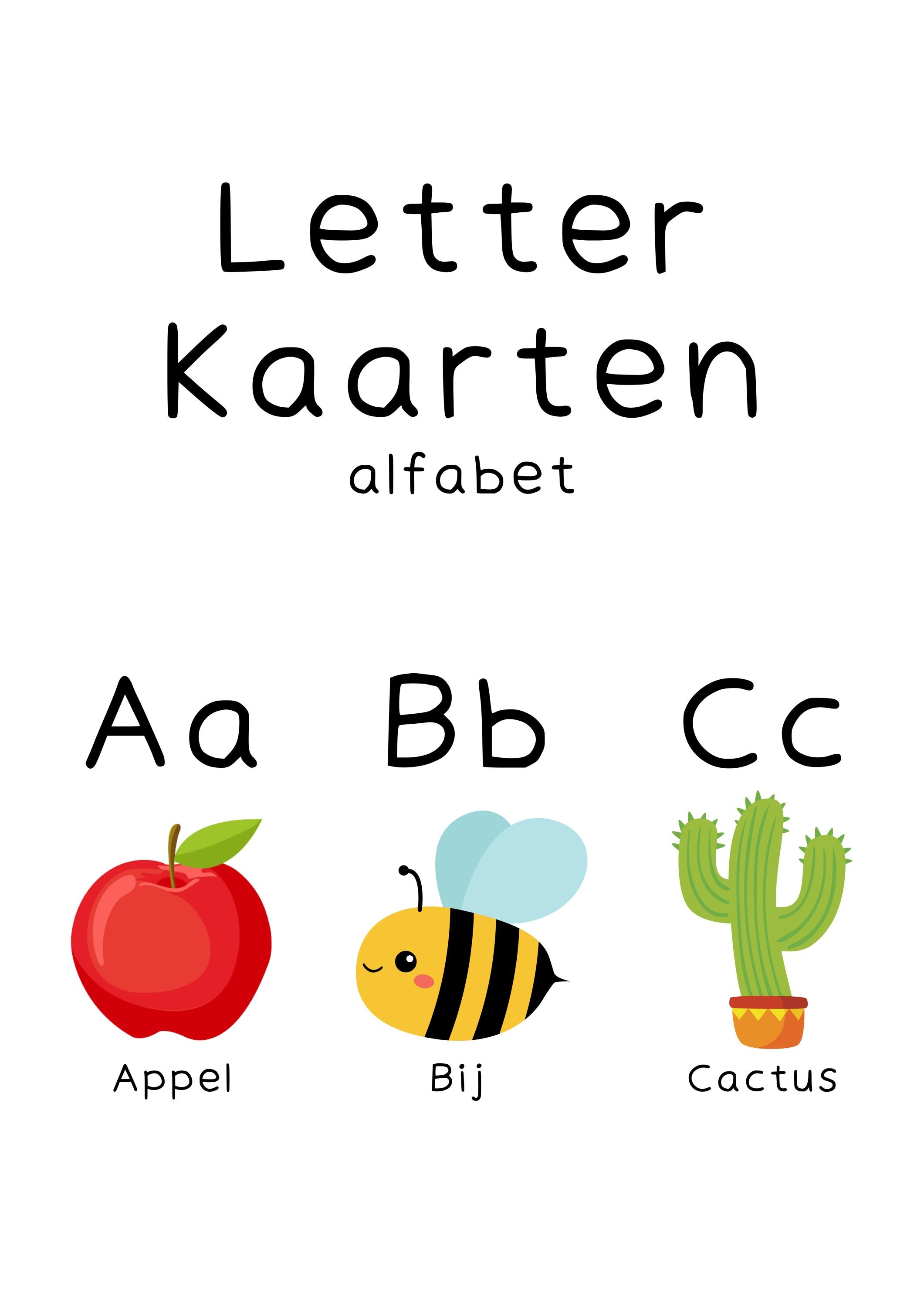 Dutch Letter Cards Alphabet + Free Alphabet Poster | Flash Cards ...