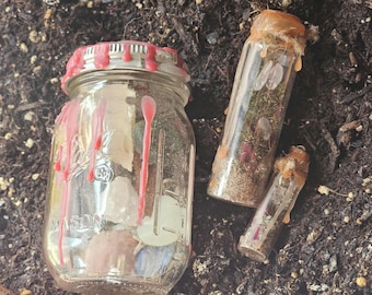Custom Intention Spell Jar: Personalized Witchcraft Vials and Jars