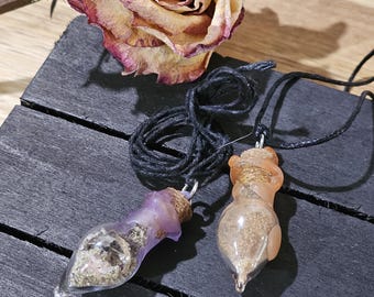 Teardrop Spell Necklaces, Mini Spell Jar for Energy and Motivation, Spells on the Go
