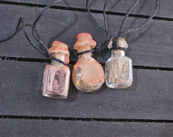 Spell Jar Necklaces, Necklaces for Manifestations, Self Love, Success, Protections Spells