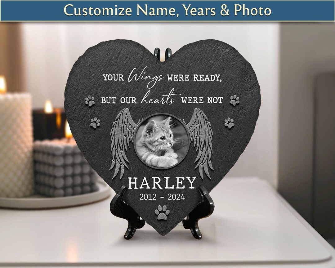 Personalized Pet Memorial Stone Cat Sympathy Gift Pet Loss Rock Dog ...