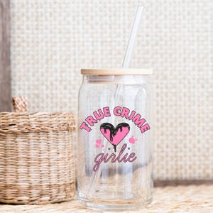 True Crime Girlie Chocolate Heart Glass Cup