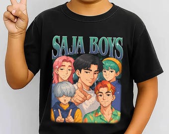 Saja Boys Retro Movie Kids Shirt, Kpop Demon Hunters