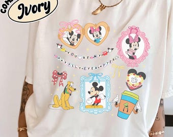 Camiseta retro de Mickey y Minnie Mouse, camiseta para viaje de chicas Disney