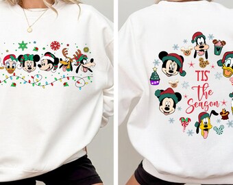 Mickey and Friends Christmas Sweatshirt, Disney Holiday Tee