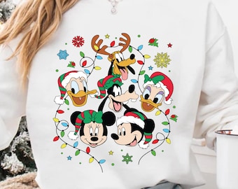 Disney Christmas Sweatshirt – Mickey and Friends Holiday Crewneck