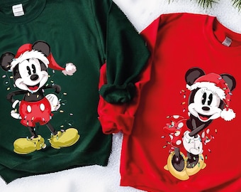 Custom Disney Christmas Family Shirt, Mickey Minnie Mouse Matching Tee