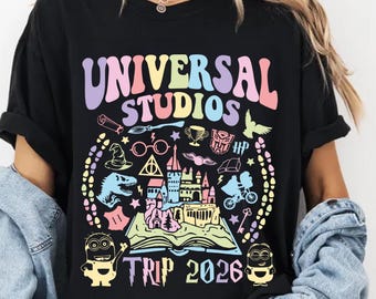 Camiseta vintage de Disney Universal Studios 2026, camiseta de viaje a Universal Studios, vacaciones familiares en Disney, camiseta de Universal Orlando, camiseta familiar de Disney