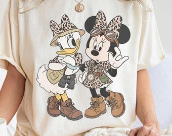 Disney Animal Kingdom Minnie and Daisy Leopard T-Shirt, Walt Disney World besties Trip, Disney Safari mode Shirt, Disneyland Family Shirt