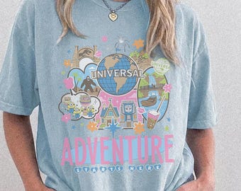 Universal Studios Adventure Shirt, Retro-Globus-Themenpark-T-Shirt, Florida-Reisesouvenir