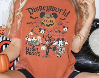 レトロなディズニーハロウィンTシャツ、ミッキーと仲間たちのファミリーTシャツ