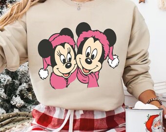 Mickey and Minnie Christmas Sweater, Disney Couple Matching Pullover