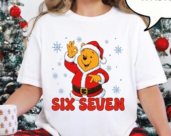 Six Seven Winnie The Pooh Meme Christmas T-Shirt