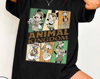 Vintage Disney Animal Kingdom Comfort Colors Shirts, Walt Disney World Safari Tee, Jungle Safari Disney Vacation Tee, Disney Trip 2026 Shirt