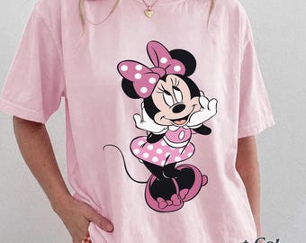 Comfort Colors® Disney Classic Minnie Maus Pose Shirt, Minnie Shirt, Disneyland Urlaub Urlaub Shirt, Disney Retro Shirt