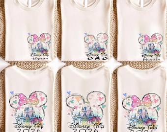 Custom Disney Vacation 2026 family vacation 2026 Shirts, Disney Trip Shirt, Disneyland Shirts, Disney Couple Shirts, Disneyworld