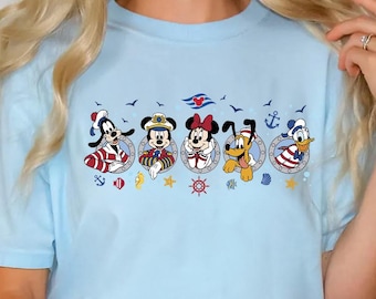 Comfort Colors® Disney Mickey And Co Cruise Shirt Mickey And Minnie Cruising T-shirt Disney Vacation, Disney Cruise, Family Matching