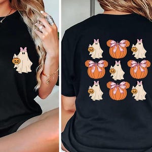 レトロなミッキーミニーゴーストハロウィンスウェットシャツ