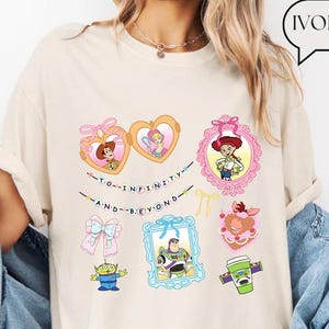 Retro Coquette Bow Disney Toy Story shirt, To Infinity and Beyond, Toy Story Friends T-shirt, Disney Family shirts, Toy Story Land shirt