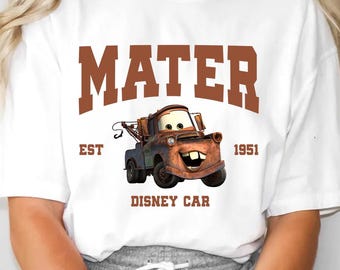 Comfort Colors Disney Cars Mater Shirt, Familie Passendes Reise T-Shirt