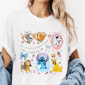 Chemise pour chiens Disney Comfort Colors, chemise Dog Lovers, chemise Disneyland, t-shirt Disney, chemise Disney World, t-shirt mignon pour chien Disney