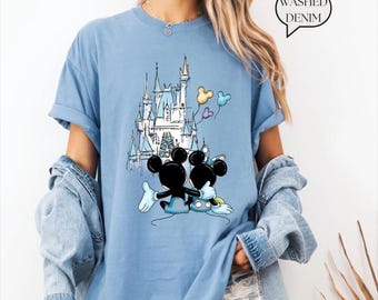 T-shirt Disney Castle Mickey & Minnie, bijpassend T-shirt voor stel