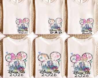 Custom Disney Vacation 2026 family vacation 2026 Shirts, Disney Trip 2026 Shirt, Disneyland Shirts, Disney Couple Shirts, Disneyworld