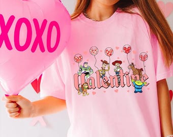 Koszulka walentynkowa Toy Story, koszulka z postaciami Disneya