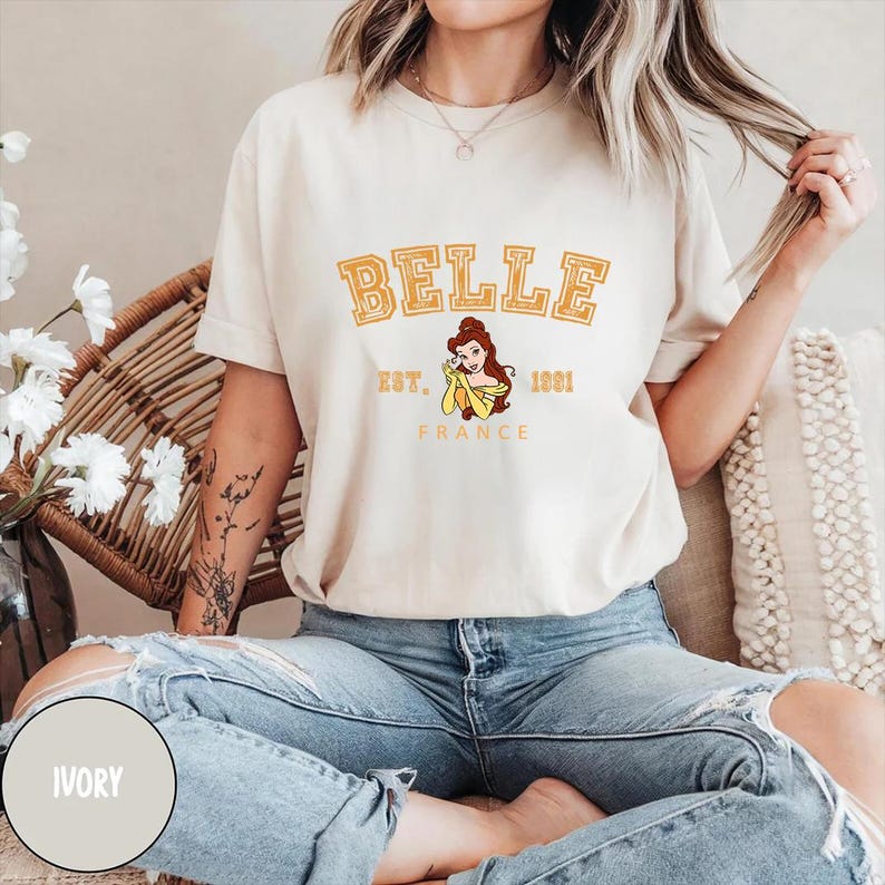 Disney Princess Shirt, Cinderella Sweatshirt, Snow White Tee, Elsa Tee, Cindirella Tee, Ariel Shirt, Moana Tee, Belle Shirt image 1