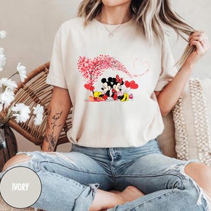 Mickey and Minnie Love Shirt, Disneyland Mickey and Minnie Shirt, Couple Shirt, Mickey and Minnie Valentines Tee, Valentine's Day Disney Tee