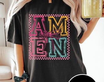 Amen Floral Oster Shirt: Kokette Schleife Varsity Pulli