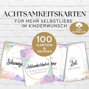 Mindfulness kaarten voor meer eigenliefde bij kinderwens, kaarten om in te vullen, kinderwens eigenliefde kaarten