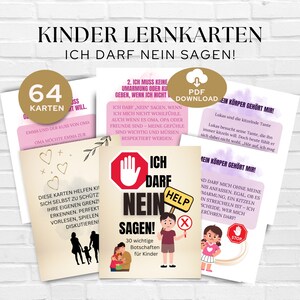 Cartes flash pour enfants - Je peux dire NON, 30 messages importants pour les enfants, des enfants forts, des décisions confiantes ! Imprimez-le !