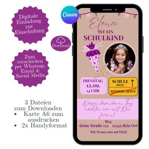Invitation de rentrée scolaire, carte d'invitation numérique, carte électronique d'inscription scolaire, carte personnalisée pour écolier, modèle WhatsApp