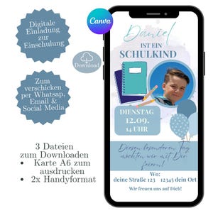 Invitation de rentrée scolaire, carte d'invitation numérique, carte électronique d'inscription scolaire, carte personnalisée pour écolier, modèle WhatsApp