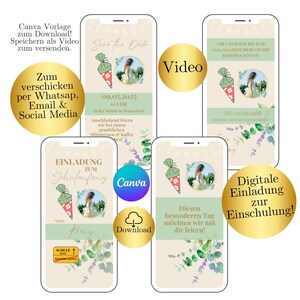 Convite animado de volta às aulas, cartão de convite de vídeo digital, cartão eletrônico de matrícula escolar, modelo de cartão personalizado para WhatsApp de aluno