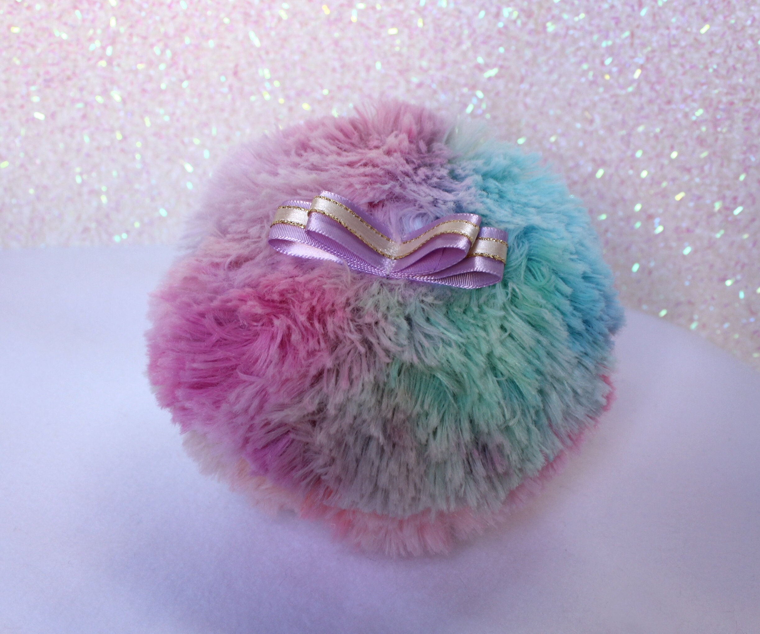 Pink Fluffy Pompom Keychain Puff Ball Key Chain Handbag Fur 