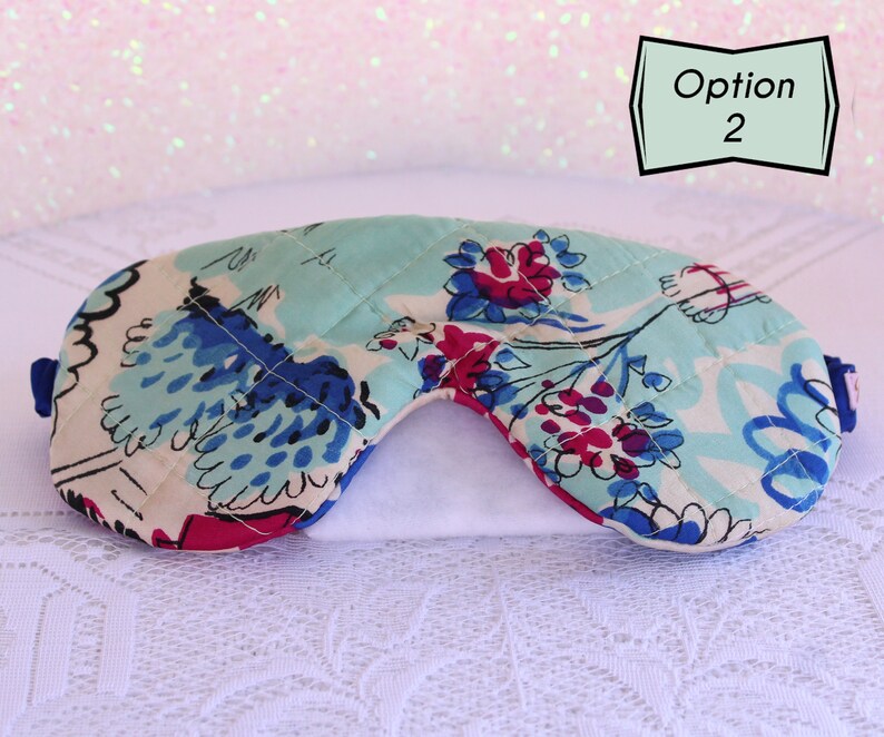 Quilted Silky Eye Mask Made From Vintage Novelty Scarf Sleep Etsy