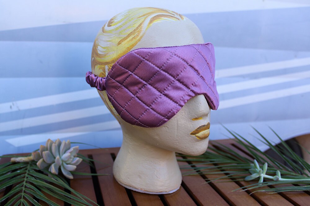 Luxurious Plum Satin Eye Mask Sleep Mask Travel Accessories Sleep