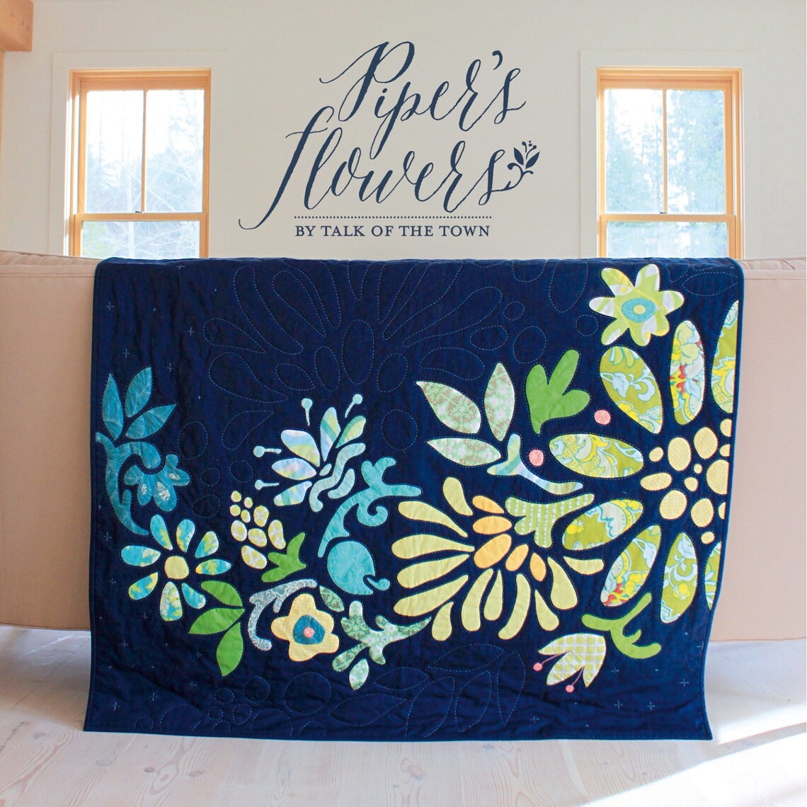 Piper's Flowers Baby Quilt Applique Quilt PDF Etsy