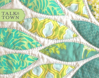 Sea Glass Single Quilt - Applique Quilt PDF