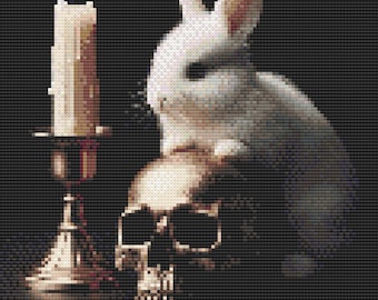 Bunny with Skull - Cross-Stitch Pattern