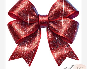 Clip art de lazo coqueto rojo brillante PNG, gráficos de lazo de cinta brillante, sublimación de lazo rojo, coqueto estético moderno para uso comercial