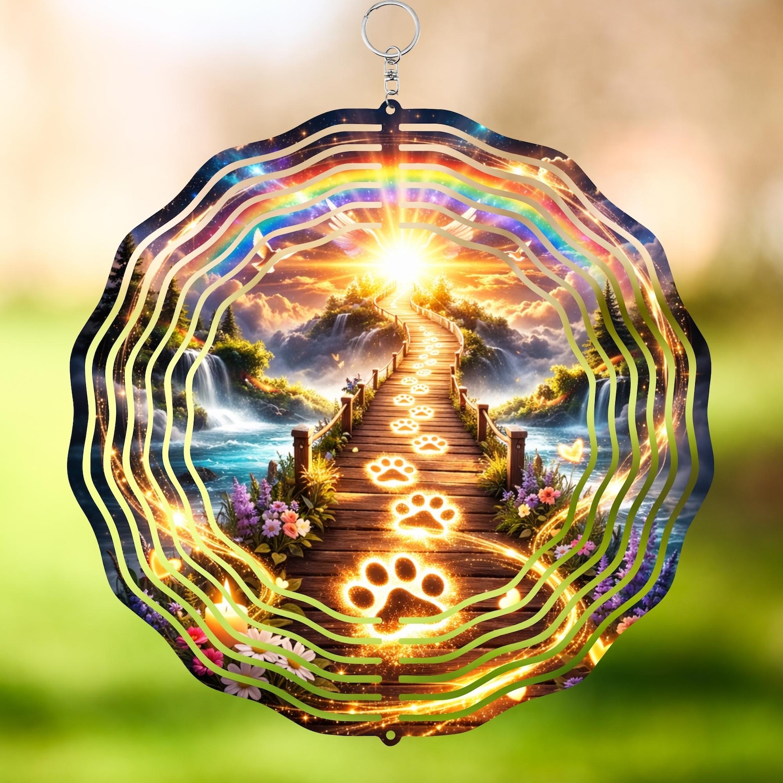 Rainbow Bridge Pet Memorial PNG | Dog Heaven Design | Pet Loss Sympathy ...